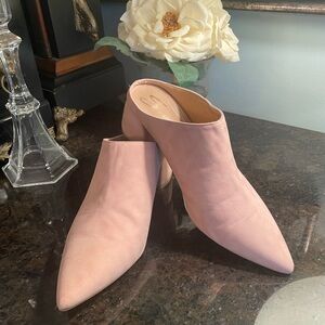 Seven7 Monika Blush Mule Pointed Toe Slip On Heel Slides Size: 8